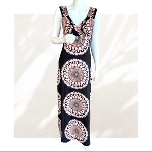 I.N.C. BLACK & PEACH MAXI DRESS